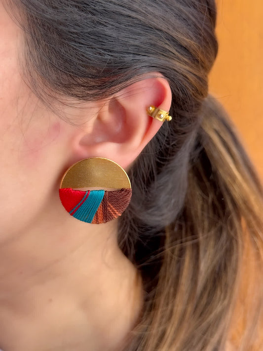 Aretes Topo Centaurus Mini Mokare - Sara´s accesorios