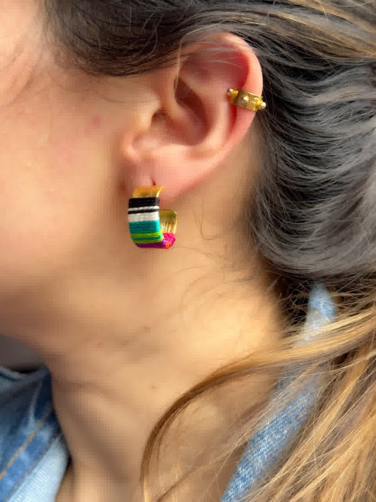 Aretes Caribe Mini Rosario Catrina