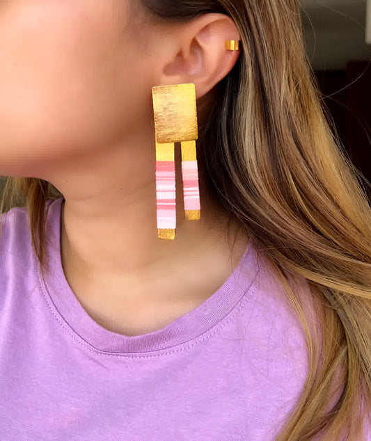 Aretes Amazonia Parana Rosados