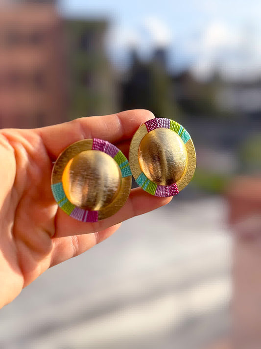 Aretes Amazonia Maxi Purple - Sara´s accesorios