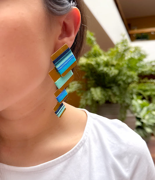 Aretes Caribe Curacao Azules