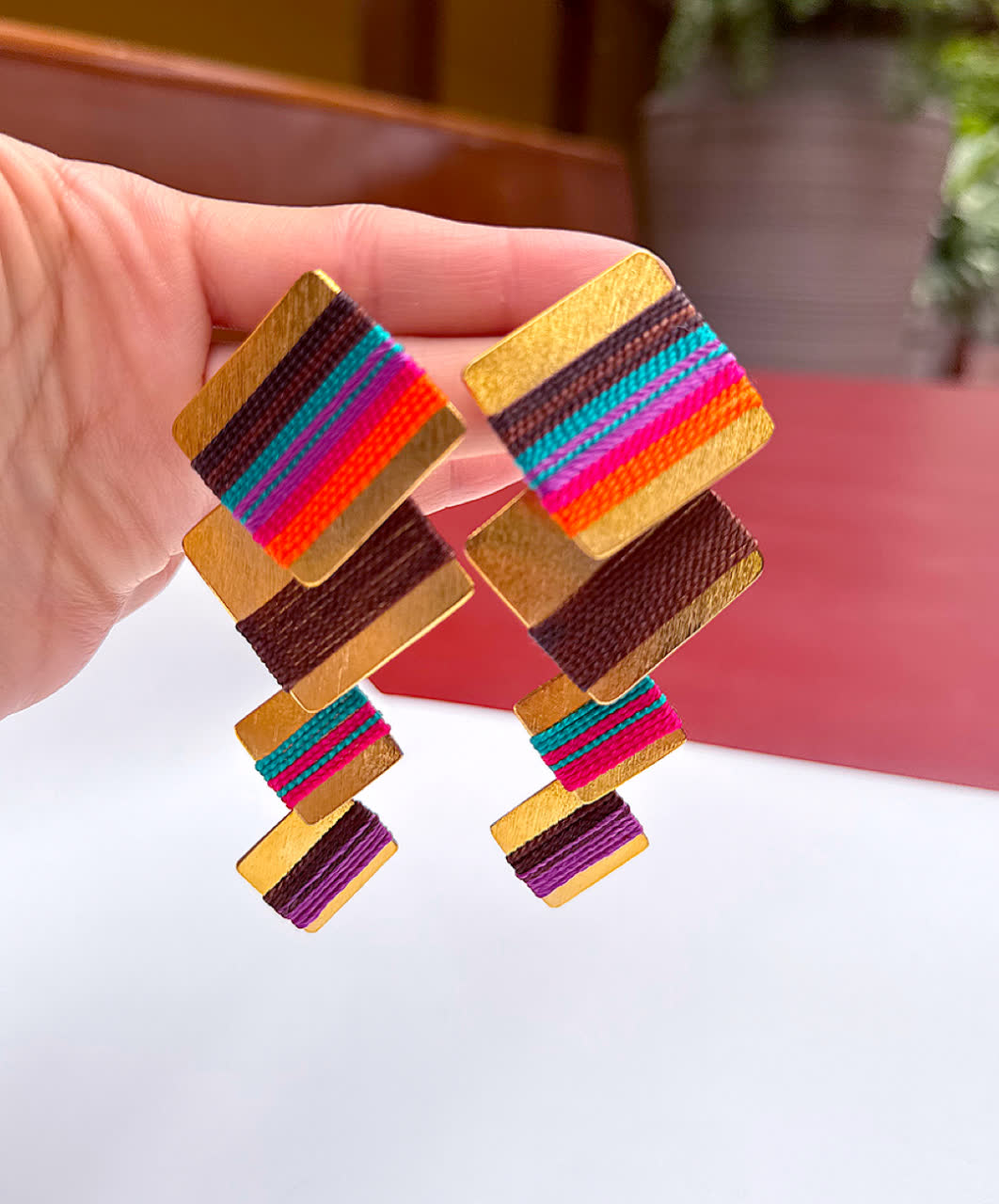 Aretes Caribe Curacao Chocolate