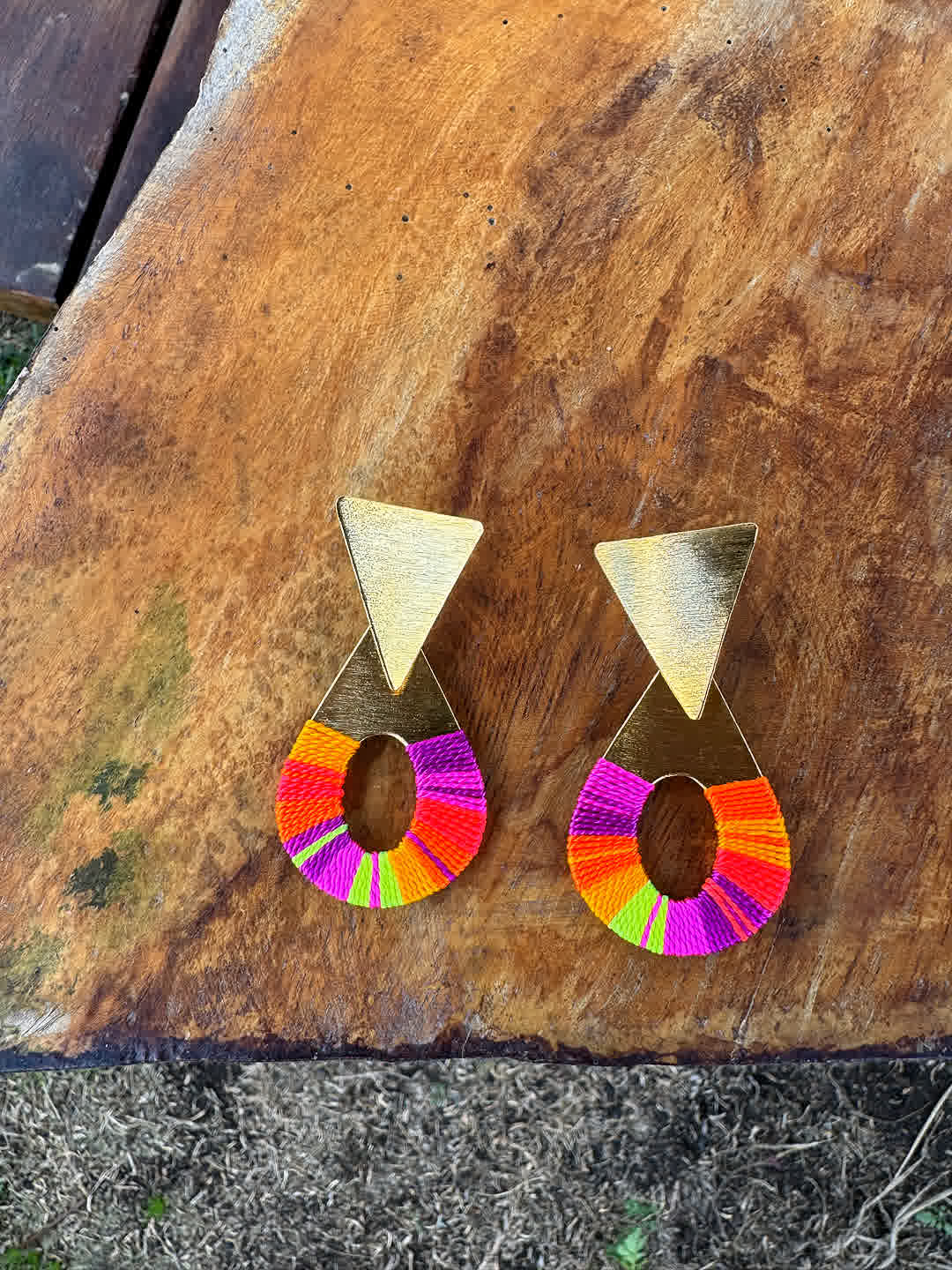 Aretes Dominica Maracuya - Sara´s accesorios
