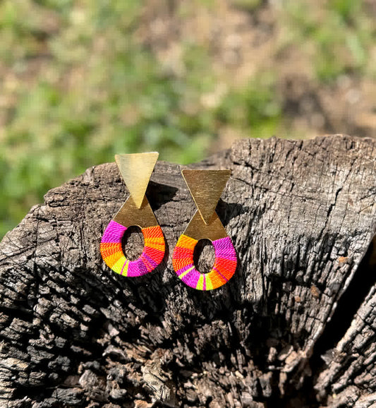 Aretes Dominica Maracuya - Sara´s accesorios