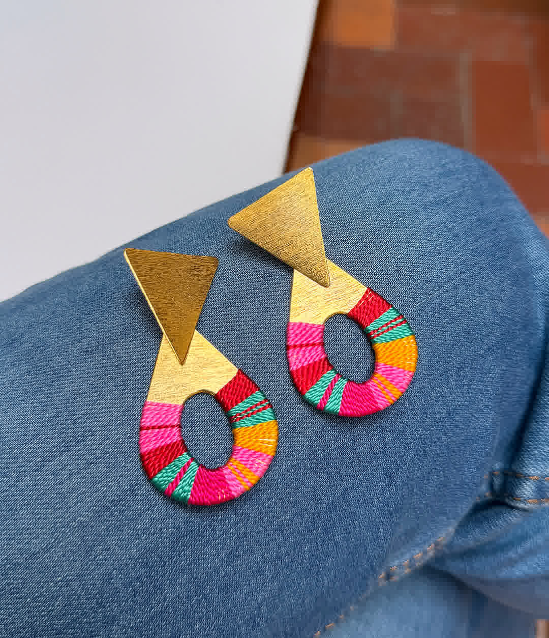 Aretes Caribe Dominica Sandia