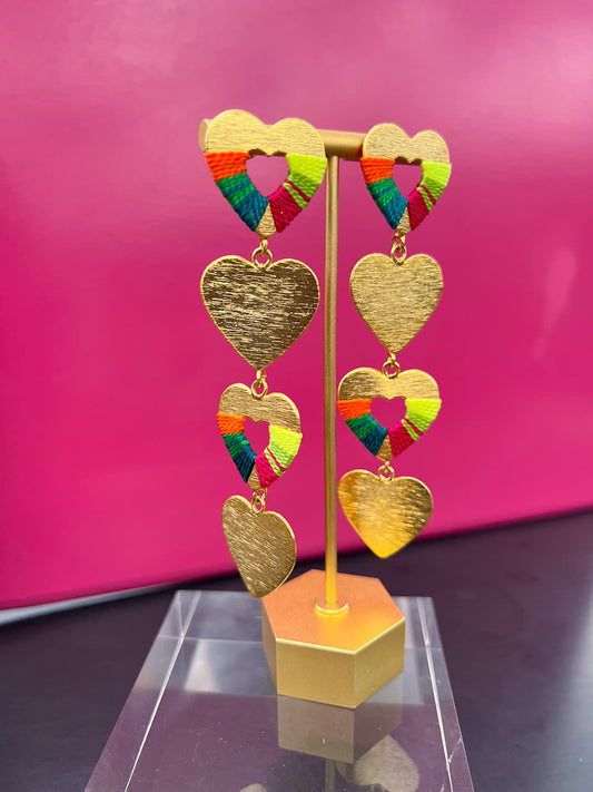 Aretes Amazonia Florencia Corazon Primavera