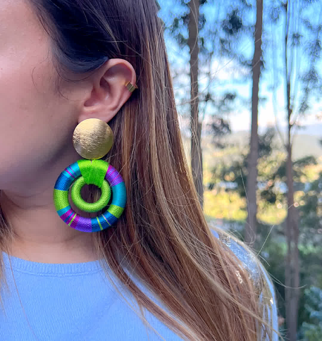 Aretes Praga Iris Pistacho