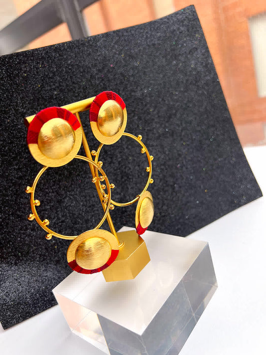 Aretes Amazonia Macambo Rojos - Sara´s accesorios