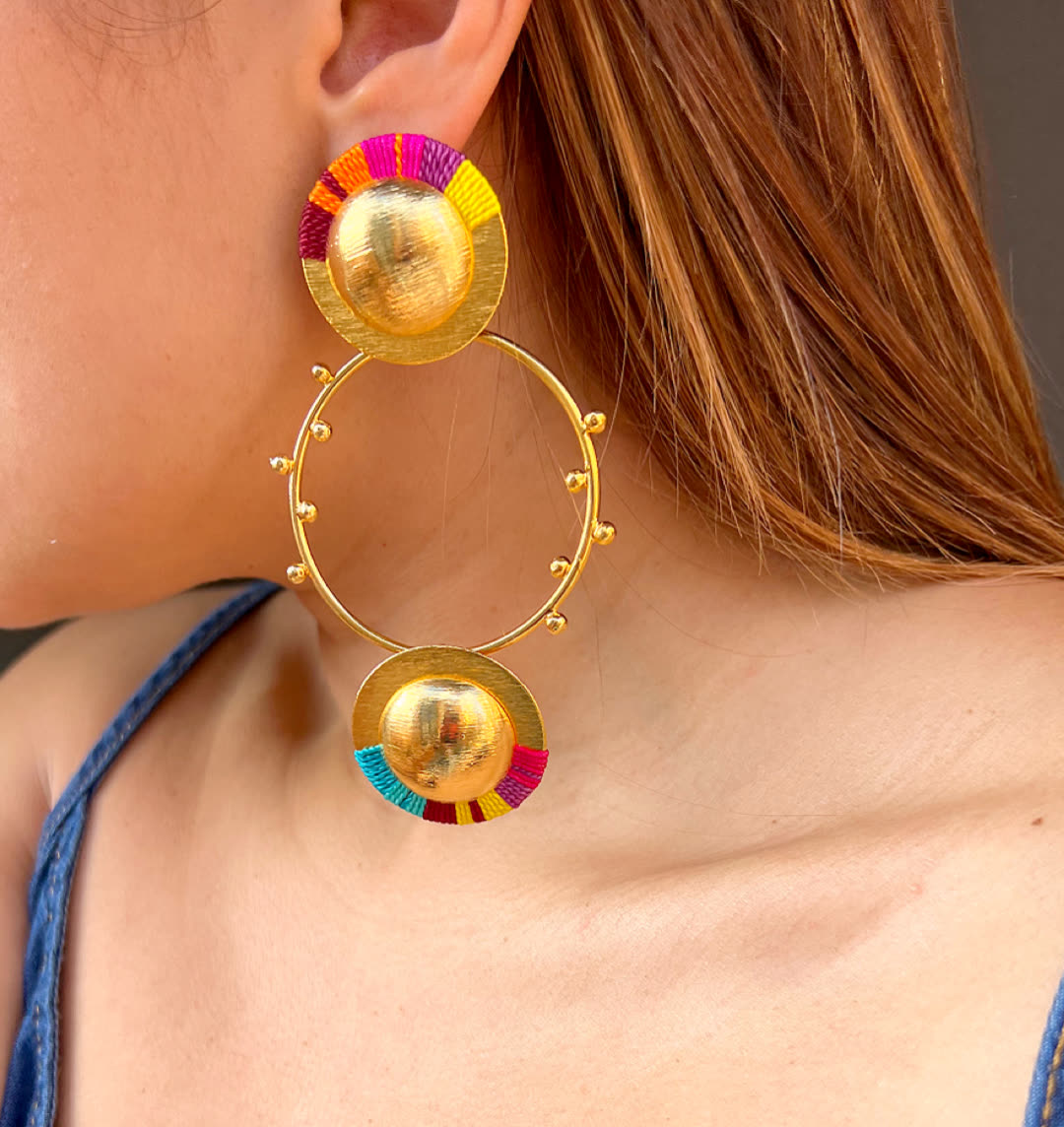 Aretes Amazonia Macambo Venecia - Sara´s accesorios