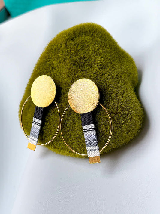 Aretes Amazonia Manaca Blanco Negro