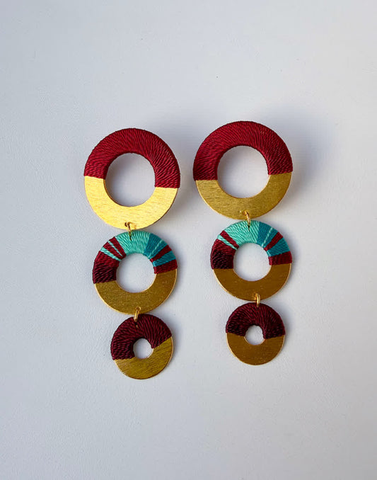 Aretes Praga Mulán Vino Celeste