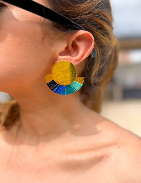 Aretes Caribe Tobago Azules