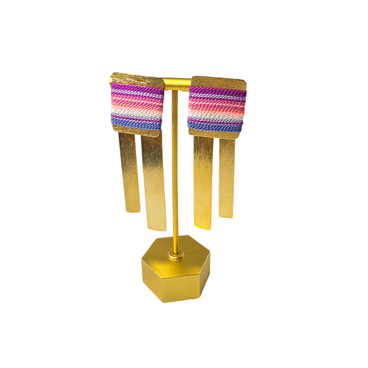 Aretes Amazonia Parana Glam Algodon de Azucar - Sara´s accesorios