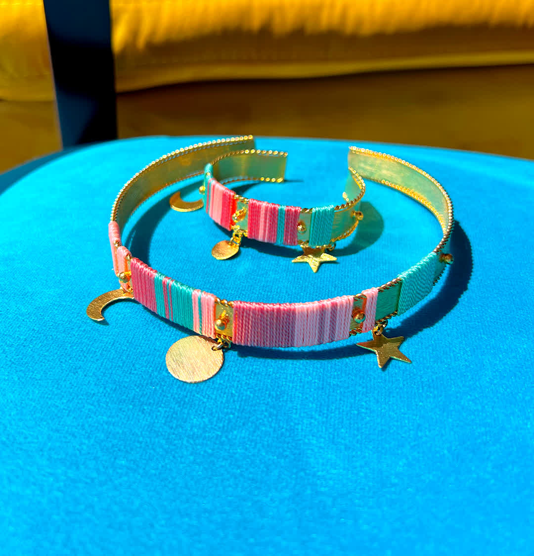 Collar Choker Amazonia Bora Pink