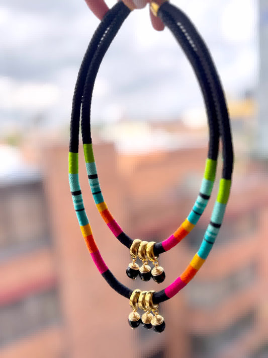 Collar Amazonia Doble Piedras Sara's - Sara´s accesorios