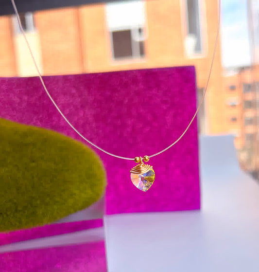 Collar Marroqui Invisibles Corazon Cristal
