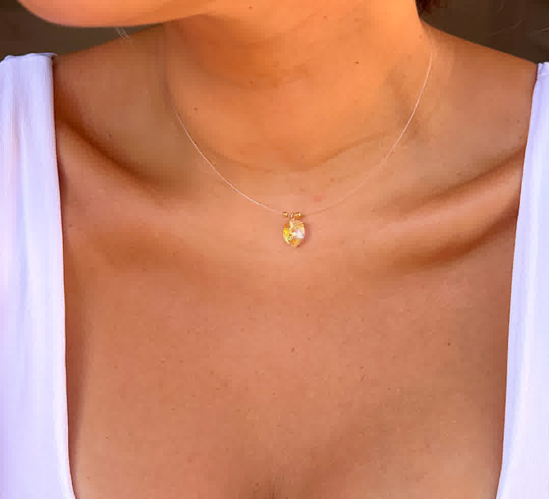 Collar Marroqui Invisibles Corazon Cristal