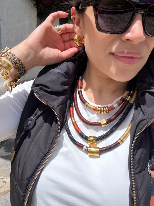 Collar Army Maxi Cascada Arequipe - Sara´s accesorios