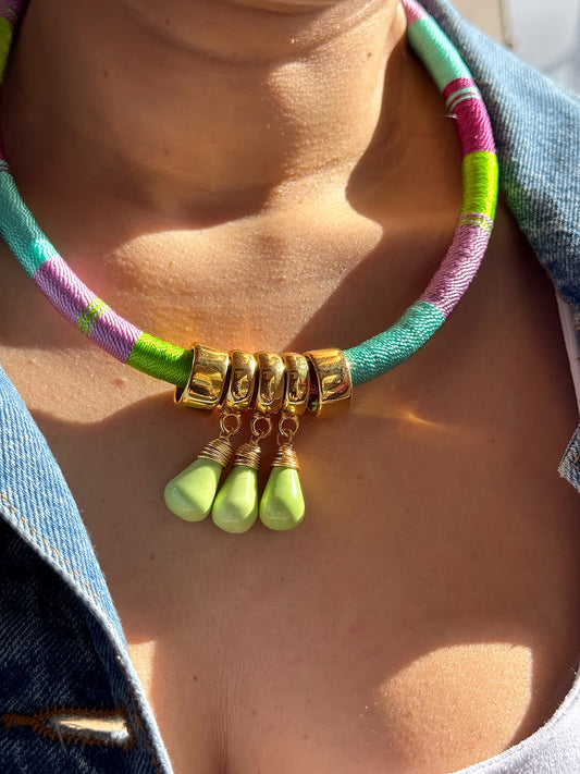 Collar Princesa Maxi piedras purple - Sara´s accesorios