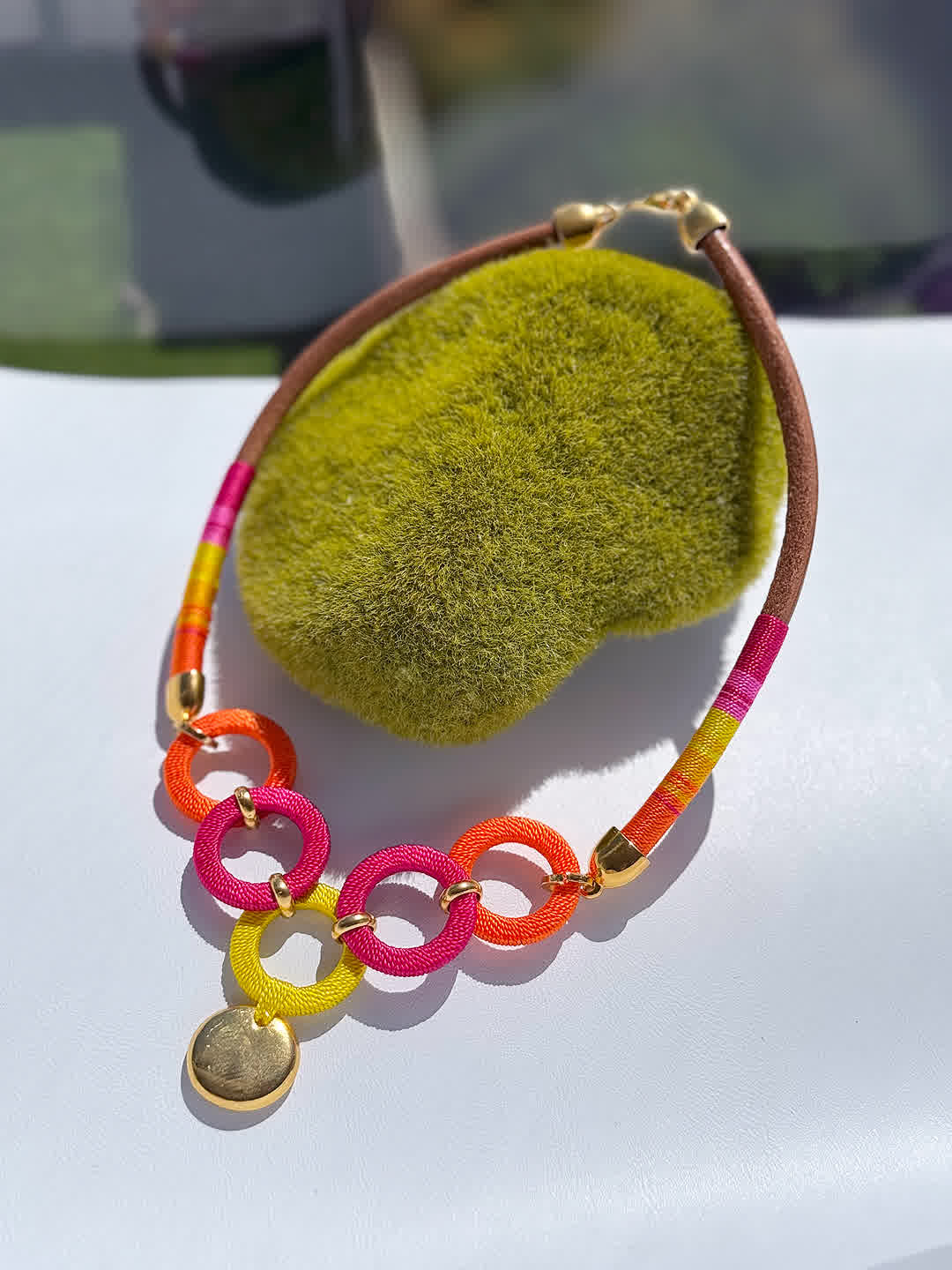 Collar Origen Valle de Cocora Citricos - Sara´s accesorios