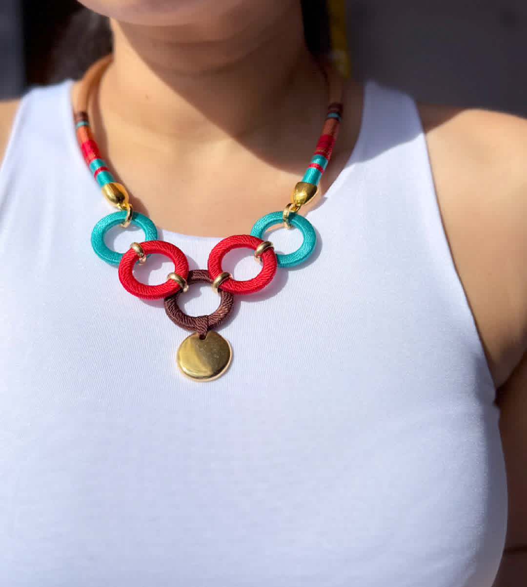 Collar Origen Valle de Cocora Mokare - Sara´s accesorios