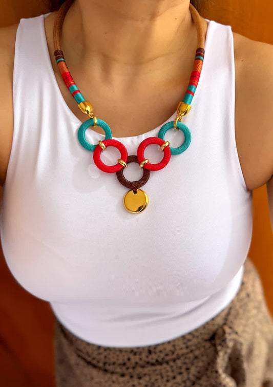 Collar Origen Valle de Cocora Mokare - Sara´s accesorios