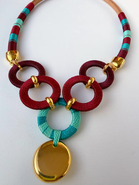 Collar Origen Valle de Cocora Vino Celeste