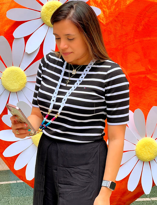 Porta Celular Maxi Azul Radiante blanco - Sara´s accesorios