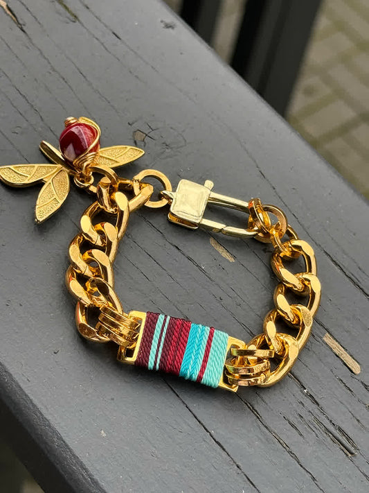 Pulsera Aguaje vino celeste