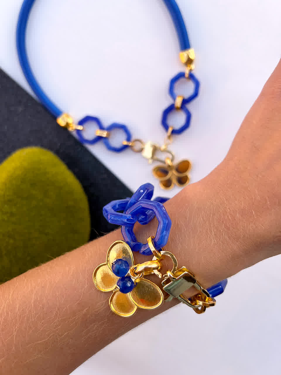 Pulsera Chain Lena Azul rey