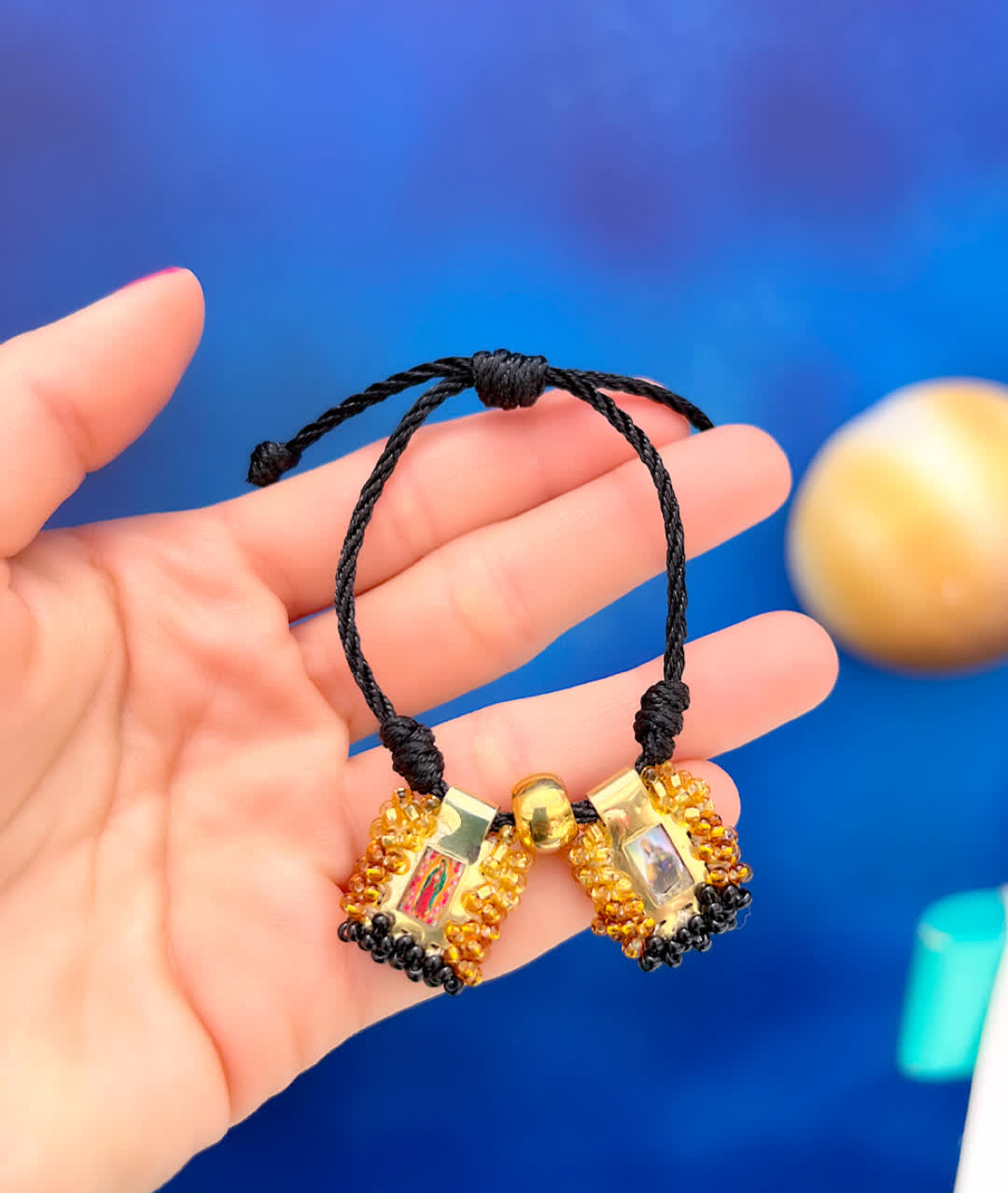 Pulsera Cordon Escapulario Glam Mini Golden