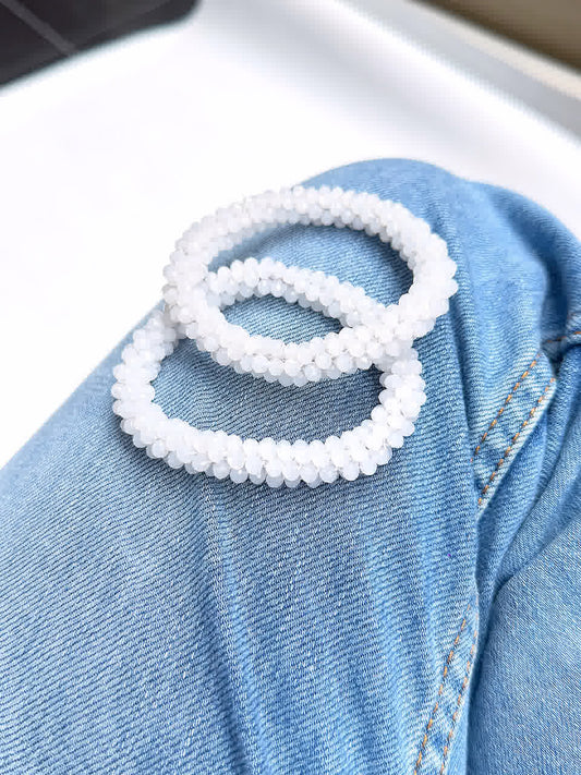 Pulsera Cristal de Murano Blanco - Sara´s accesorios