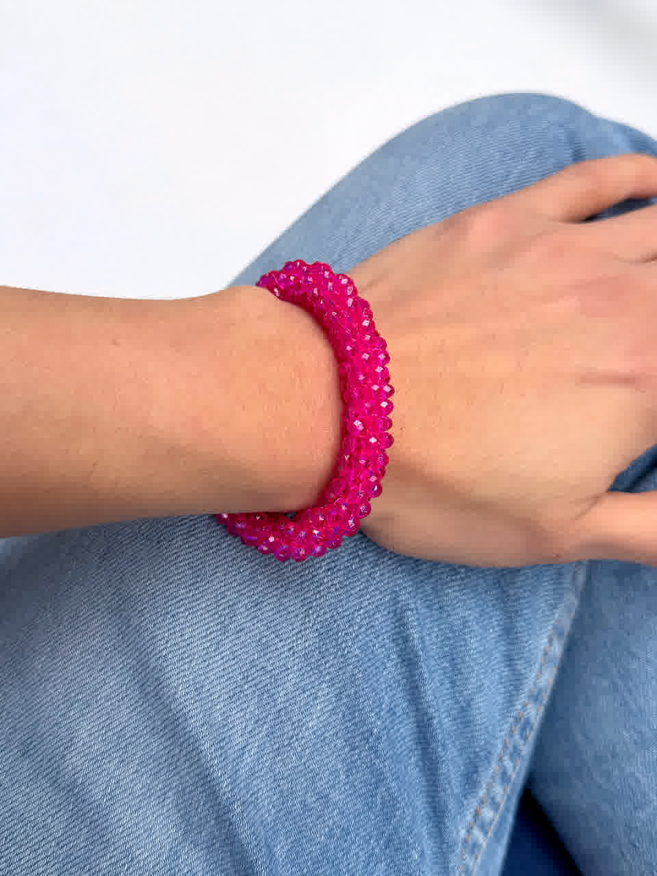 Pulsera Cristal de Murano fucsia