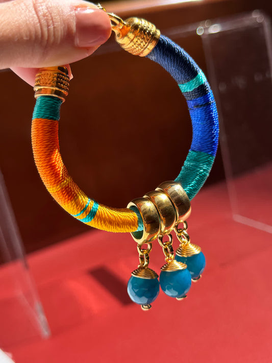 Pulsera Marroqui Marrakech Naranja Azules - Sara´s accesorios