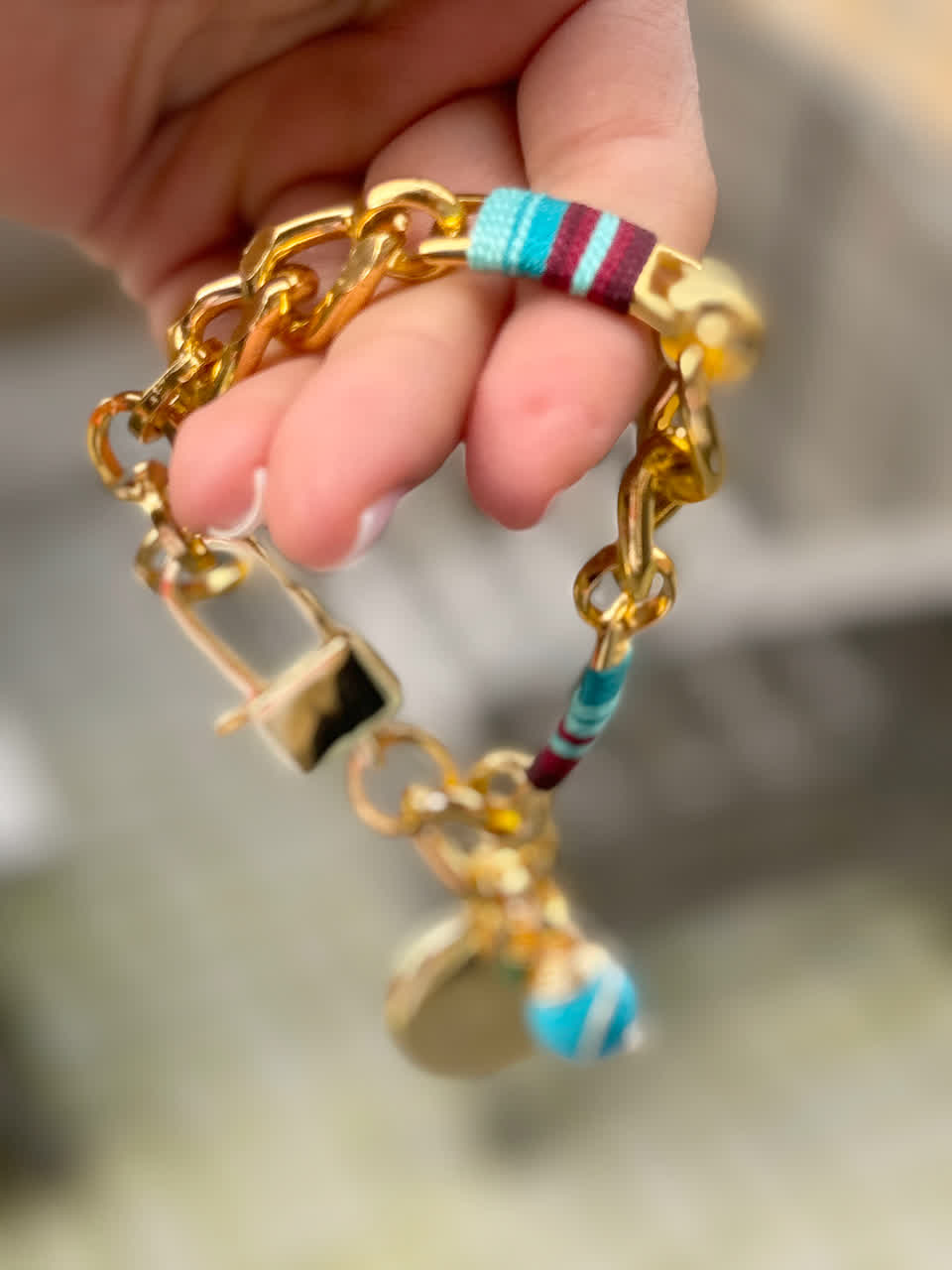 Pulsera Tanok vino celeste