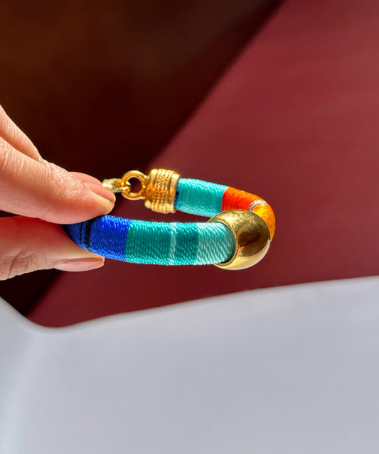 Pulsera Blue Tribal Naranja Azules - Sara´s accesorios