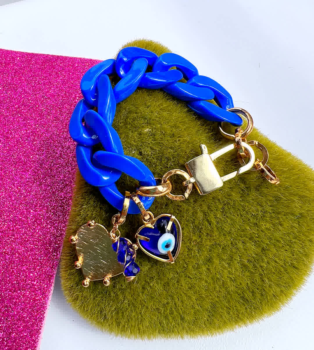 Pulsera Chain Veronica Azul Rey