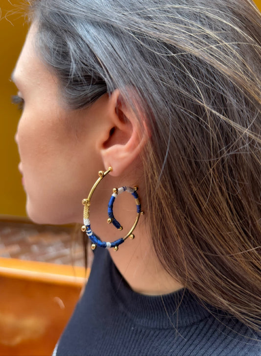 Aretes Origen Espiral Nauty Blue