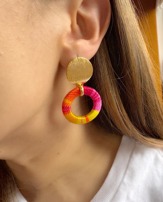 Aretes Origen Valle de Cocora Citricos - Sara´s accesorios