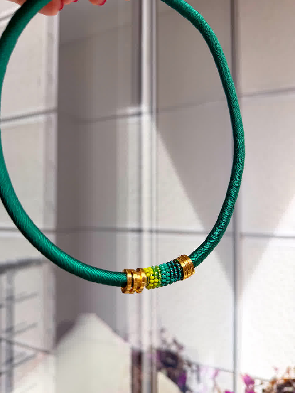 Collar Marroqui Suraya Glam Verde hoja - Sara´s accesorios