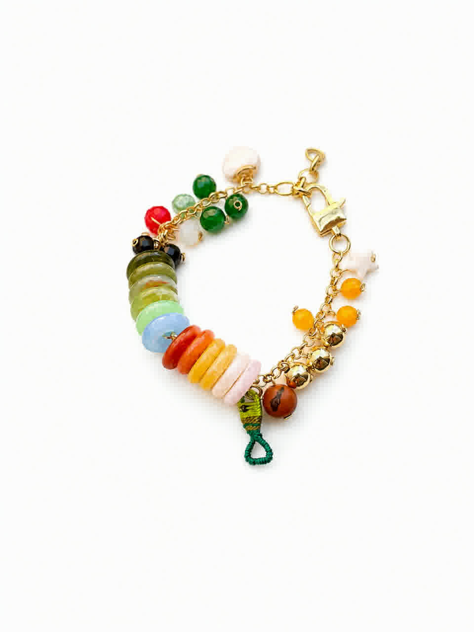 Pulsera Vida de Jesús fucsia verde
