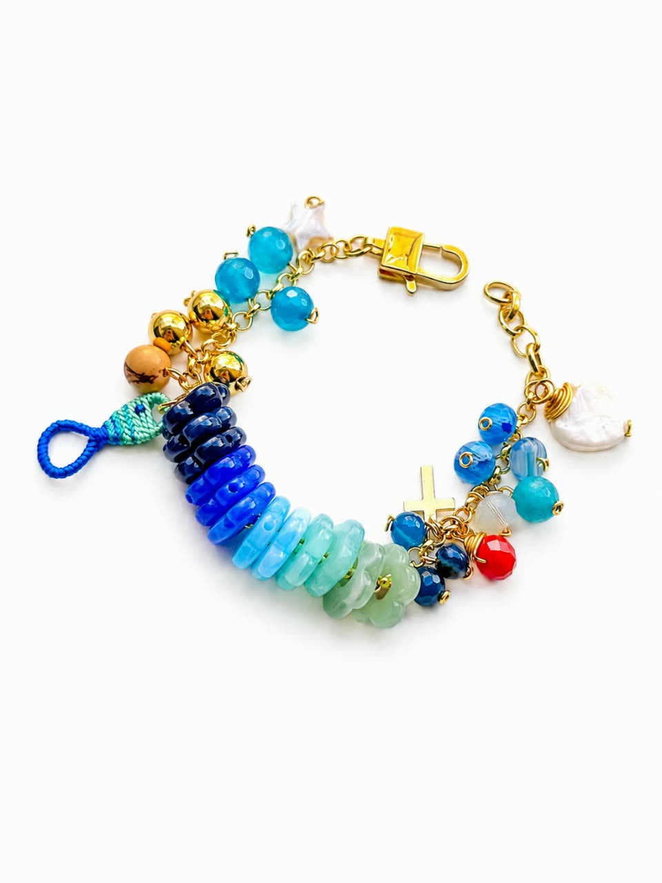 Pulsera Vida de Jesús fucsia azul