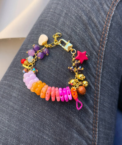 Pulsera Vida de Jesús fucsia