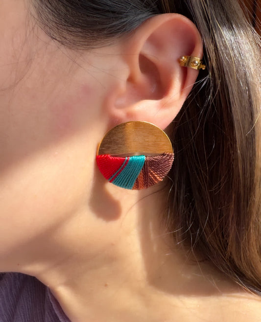 Aretes Topo Centaurus Mini Mokare - Sara´s accesorios