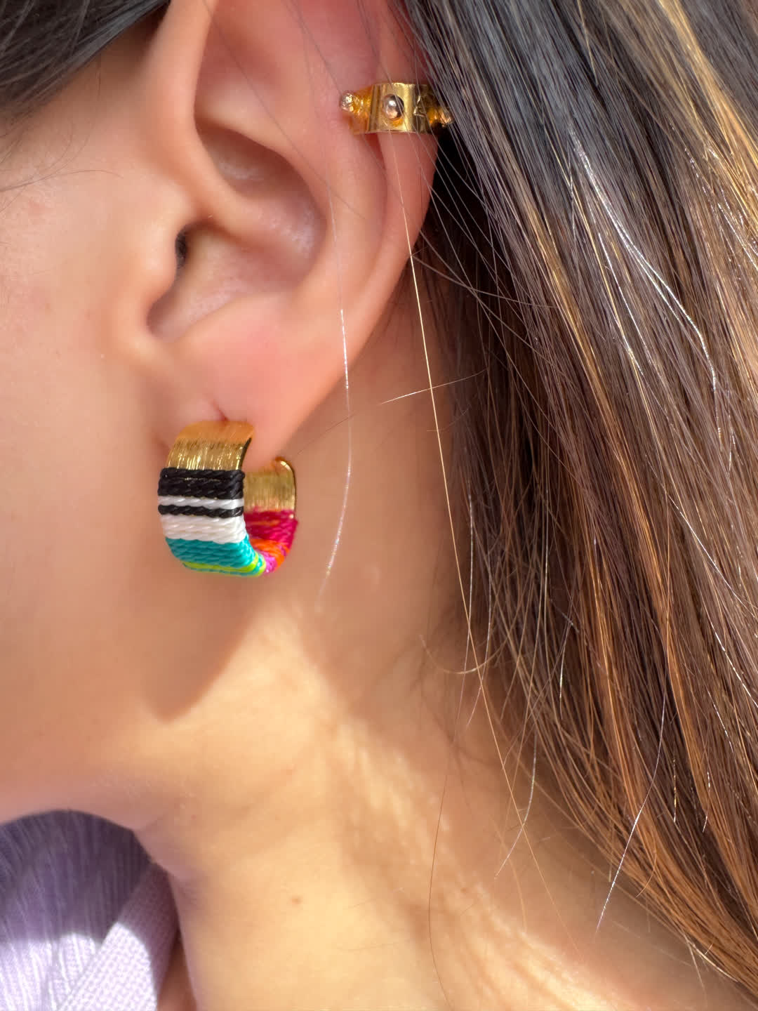 Aretes Caribe Mini Rosario Catrina