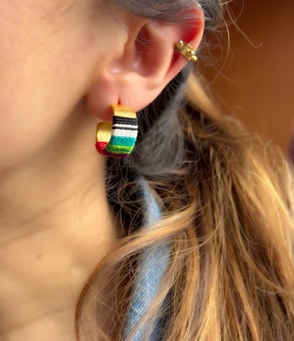 Aretes Caribe Mini Rosario Catrina