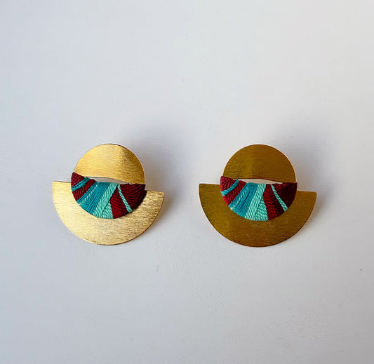 Aretes Trinidad vino celeste