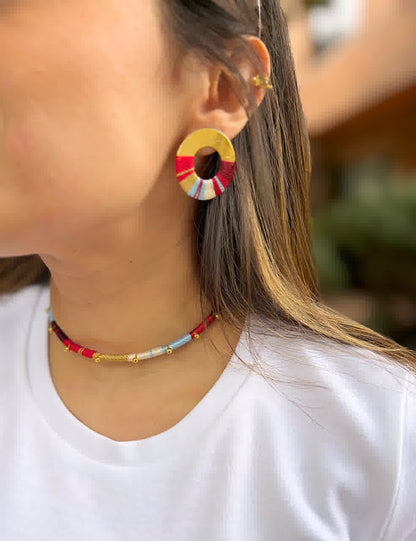 Choker Praga Lia Aro Balines Granate