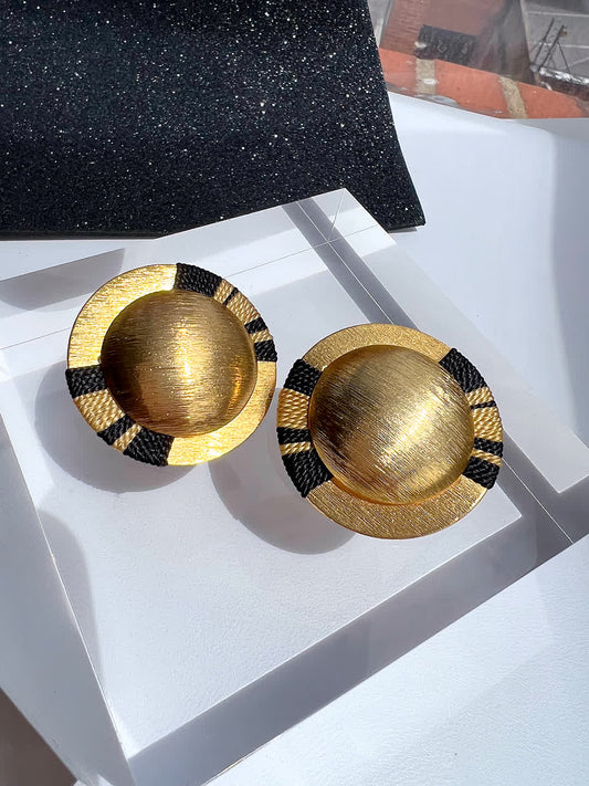 Aretes Amazonia Maxi Golden - Sara´s accesorios