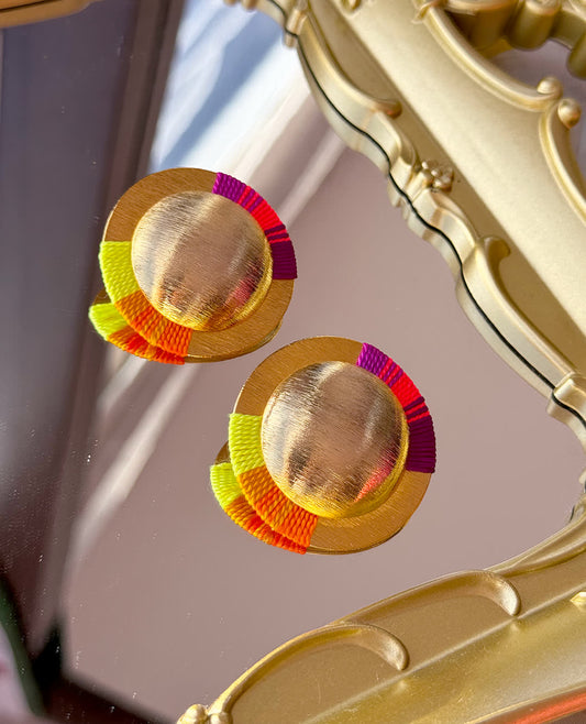 Aretes Amazonia Maxi Maracuya - Sara´s accesorios